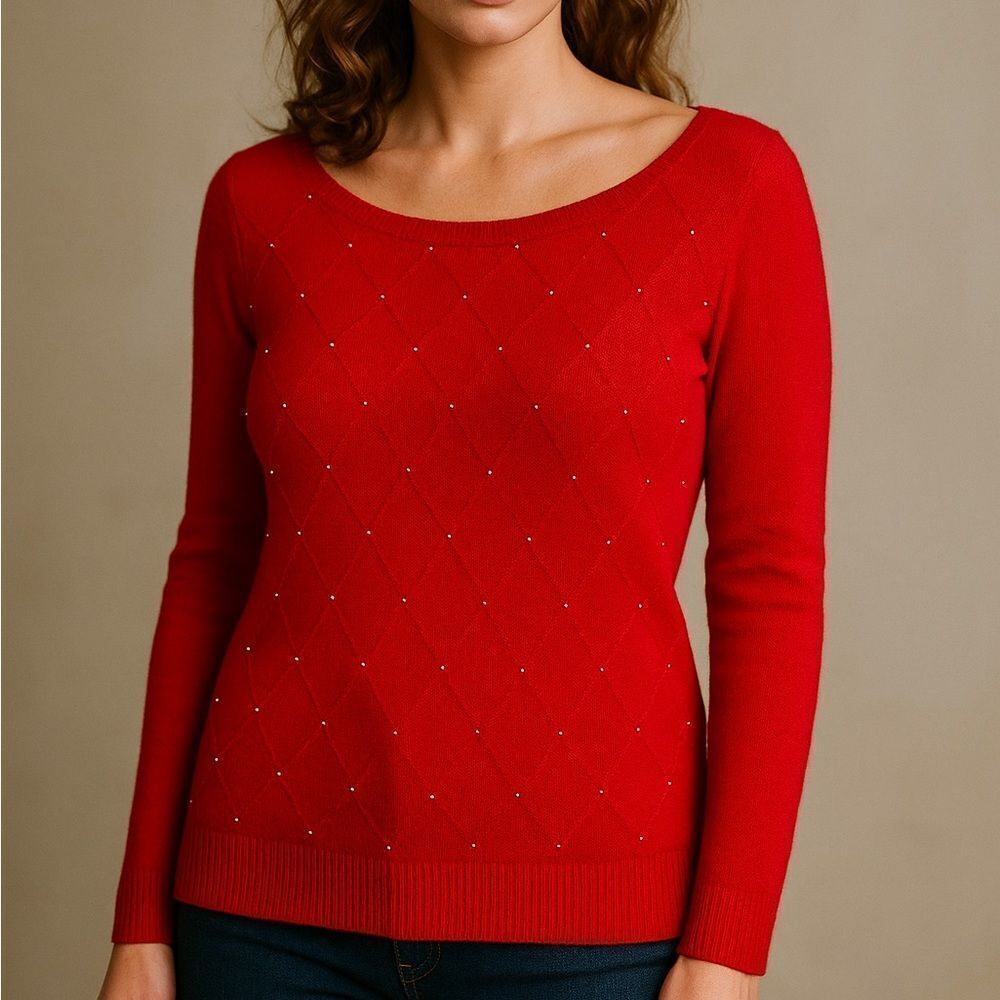 Laura Scott Beaded Sweater 
